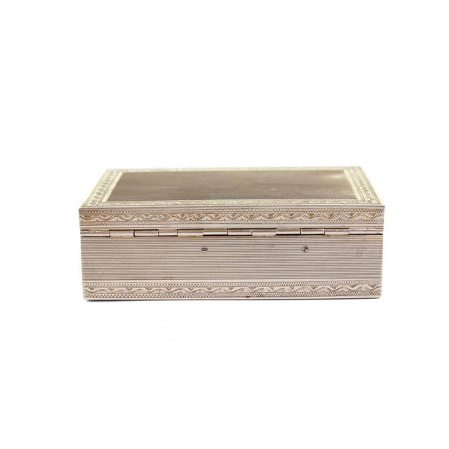 Metal Vintage Italian Silver Musical Box, 1930s For Sale - Image 7 of 14