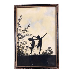 1915 Framed Neo-Classic Where Terpsichore Dwells Silhouette Print by Boris Major