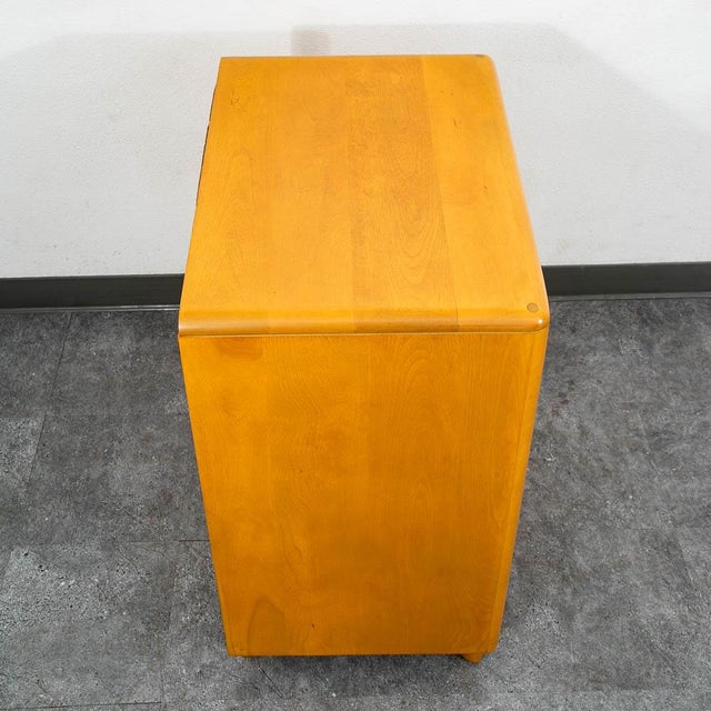 Mid Century Modern Cabinet Heywood Wakefield Tambour Utility Case Champagne, Attributed For Sale - Image 4 of 10