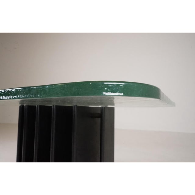 1980s Brutalist Coffee Table with Cast Glass Top by Heinz Lilienthal, 1980s For Sale - Image 5 of 10