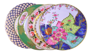 Enamaled Tin English Plates - Set of 4