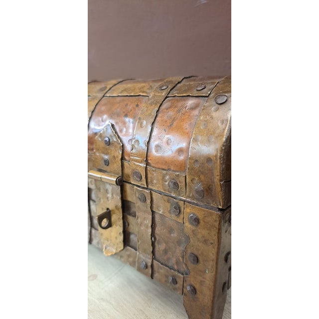 1950s Brass and Copper Jewelry Box, 1950s For Sale - Image 5 of 9