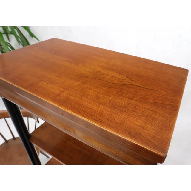 Brown Neo-Empire 5-Tier Tall Entry Hall Shelf Bookcase with One Drawer Storage For Sale - Image 8 of 9