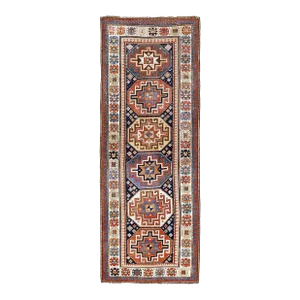 Antique Caucasian Runner Rug. 3'6"x 9'4"