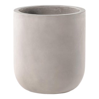 Four Hands Ivan Round Planter - Grey Concrete For Sale