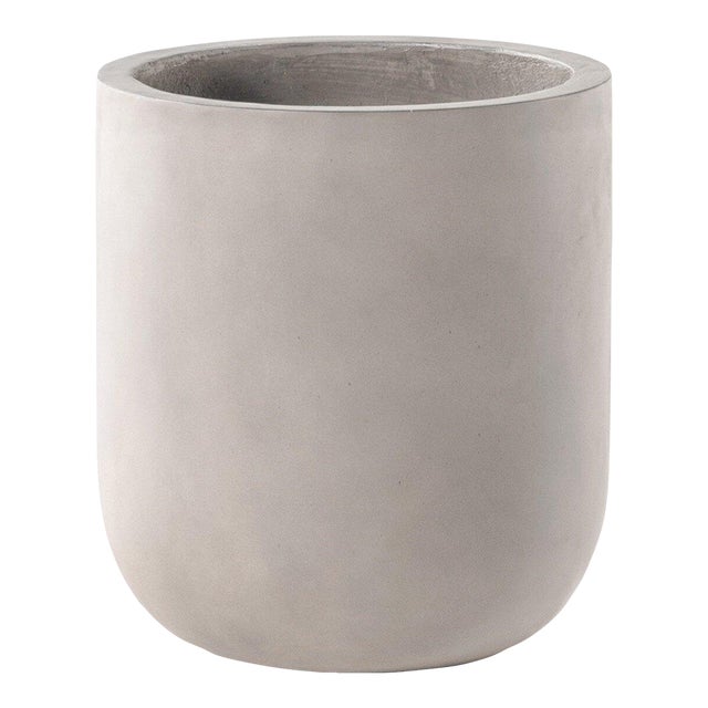 Four Hands Ivan Round Planter - Grey Concrete For Sale