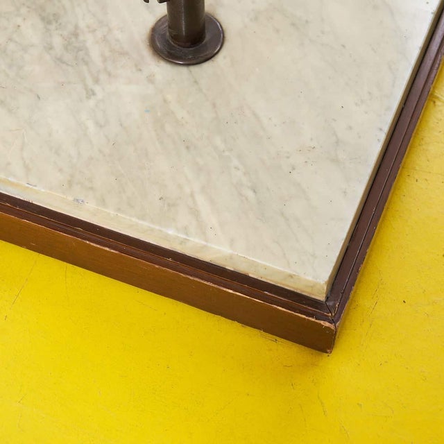 Brown Swivel Bedroom Mirror with Marble Base For Sale - Image 8 of 10