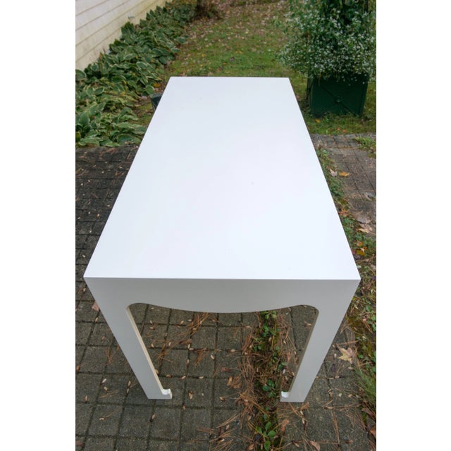 Modern White Lacquer Console For Sale - Image 9 of 10