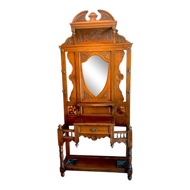 Walnut Hall Tree Chairish