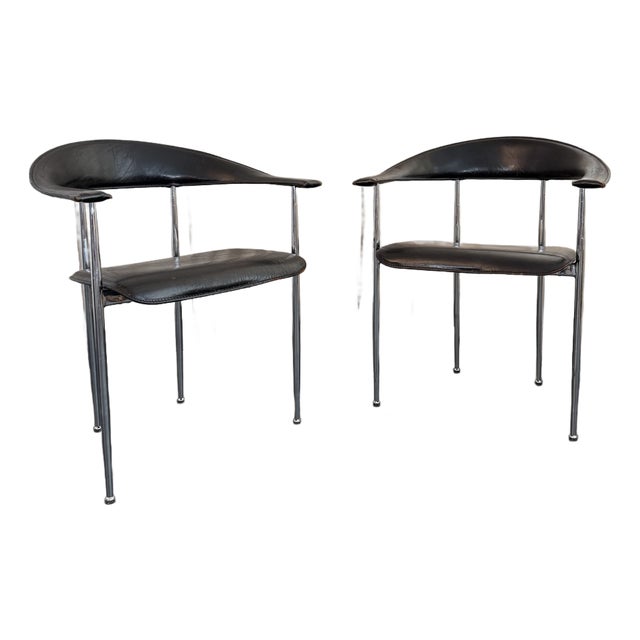 Pair of Italian Postmodern Fasem P40 Chairs by Vegni & Gualtierotti For Sale