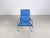 We are offering a beautiful Tecta D35-1 cantilever chair with gray wicker and blue seat and back cushions for sale. The...