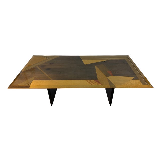 1980s Italian Geometric Dining Table Attributed to Giovanni Offredi for Saporiti For Sale