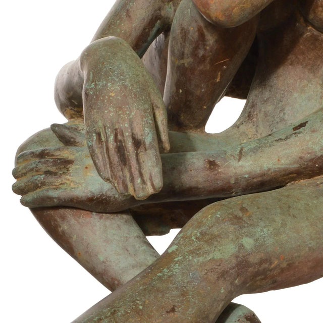 1980s Victor Salmones Bronze Sculpture - the Couple For Sale - Image 9 of 11