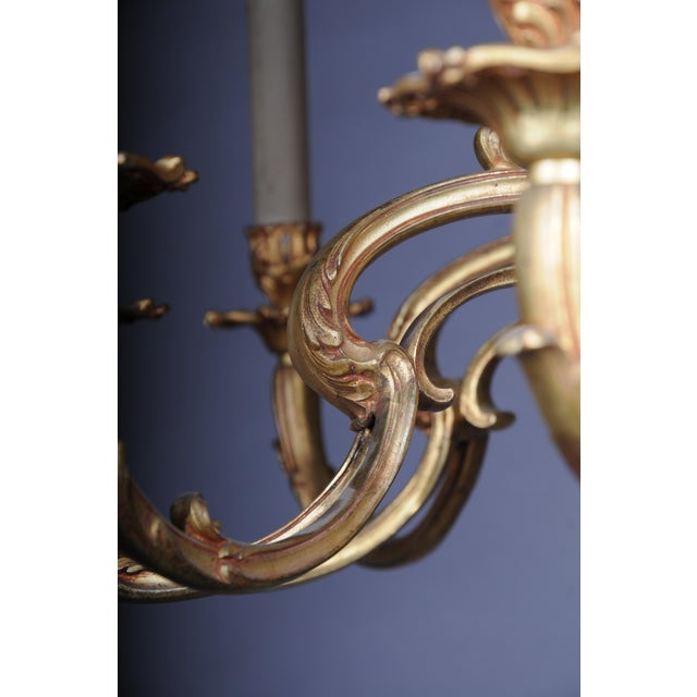 19th Century Gilt Bronze Chandelier, France, 1890s For Sale - Image 10 of 15