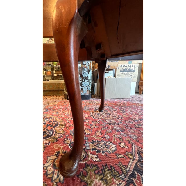 Brown 1930s Walnut Highboy Chest on Chest 5 Drawers For Sale - Image 8 of 9