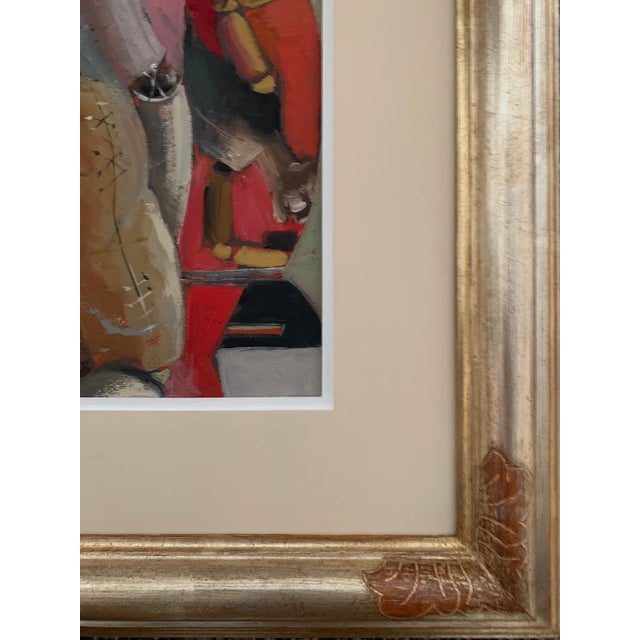 Bruno Paoli "Death in the Theater" Original Italian Modern Theater Interior, 20th Century Florence Italy Fine Art Painting, Oil on Canvas, 19x26" For Sale In Monterey, CA - Image 6 of 8