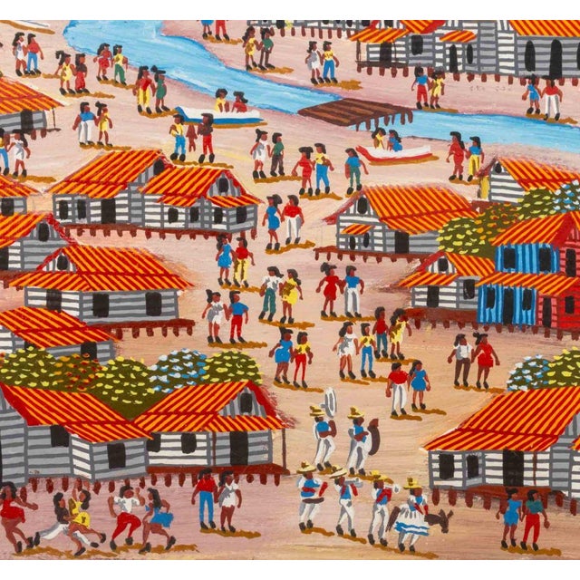 Late 20th Century Illegibly Signed "Rio Prinzapolka, Bluefields" Acrylic on Canvas For Sale - Image 5 of 9