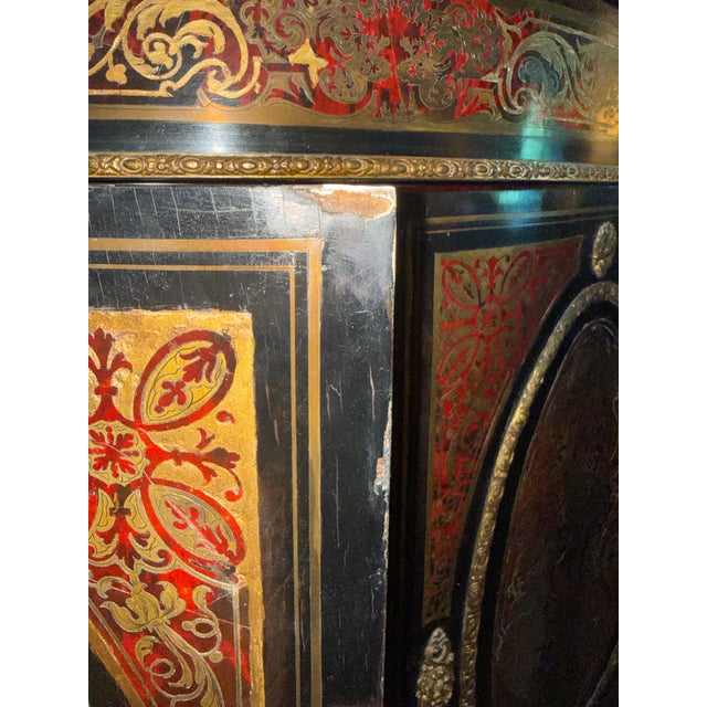 Napoleon III Boulle Marquetry Side Cabinet Mid-19th Century For Sale - Image 12 of 18