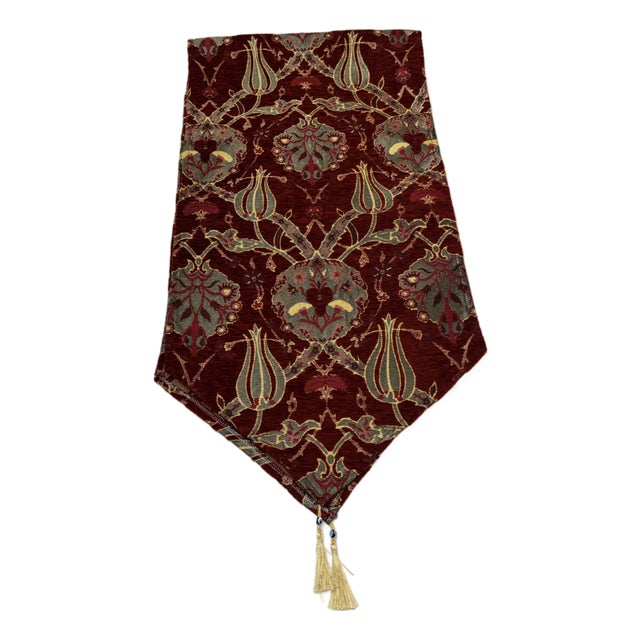 Authentic Turkish Tulip Motif Table Runner For Sale