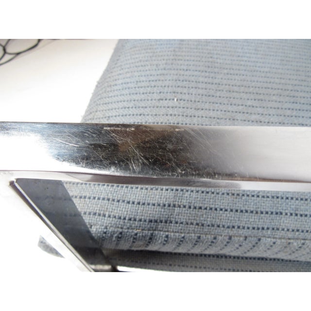 1970s Pair of Mid-Century Modern Chrome Lounge Chairs - 2 Pieces For Sale - Image 11 of 12