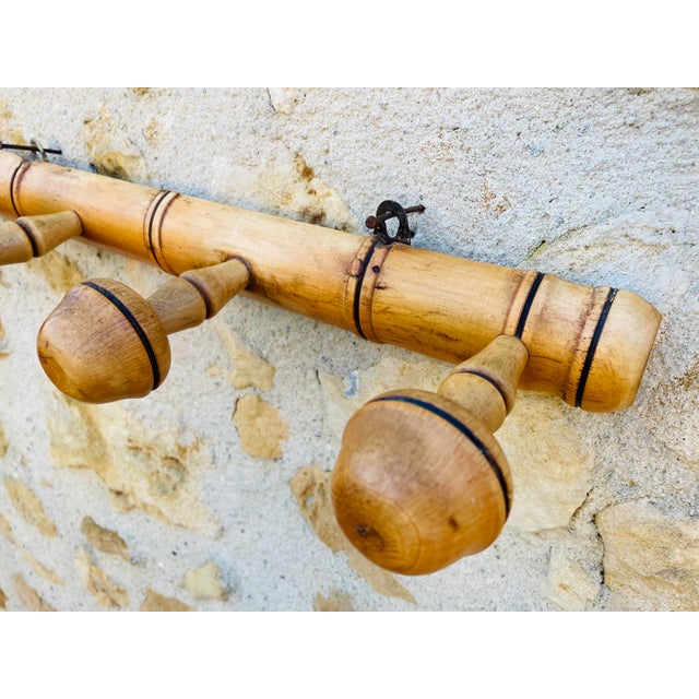 Mid-Century Faux Bamboo Wall Mount Coat Rack, 1950s For Sale - Image 14 of 18