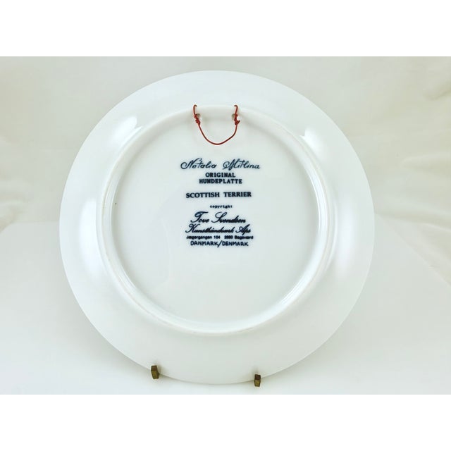 Traditional 1990s Tove Svendson Original Hundeplatte Scottish Terrier Collectible Plate - Denmark For Sale - Image 3 of 4