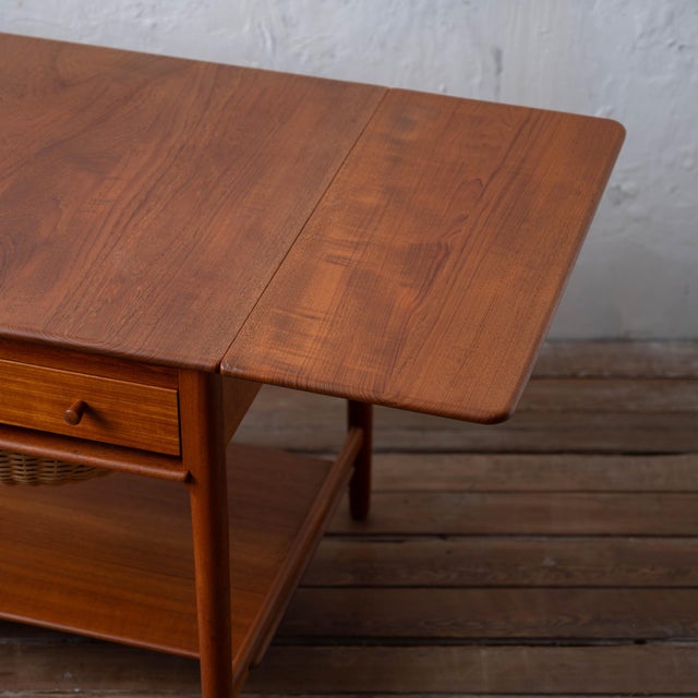Brown Hans J. Wegner Sewing Table, Model at-33, 1960s For Sale - Image 8 of 17