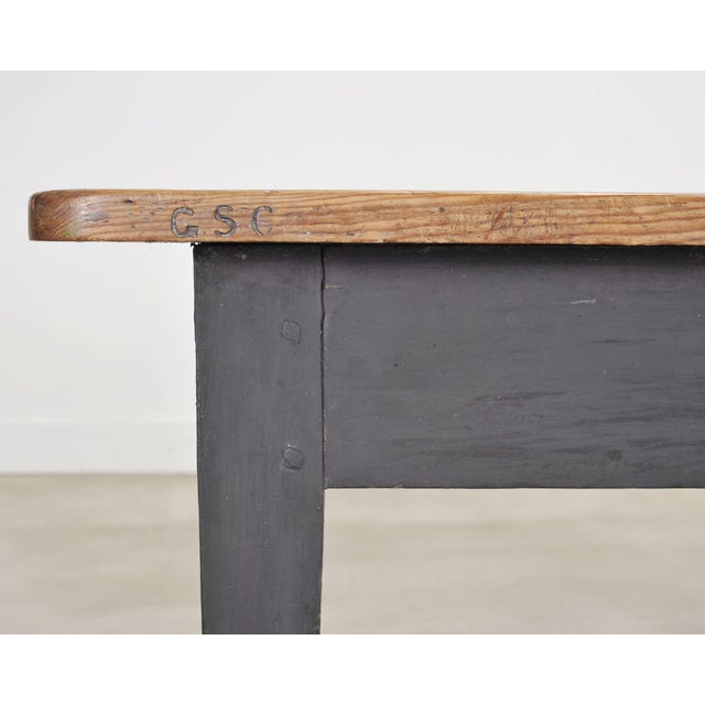 Rustic Country French Provincial Pine Farmhouse Dining Table For Sale - Image 10 of 18