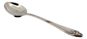 Silver Rice and Serving Spoon with Grooves