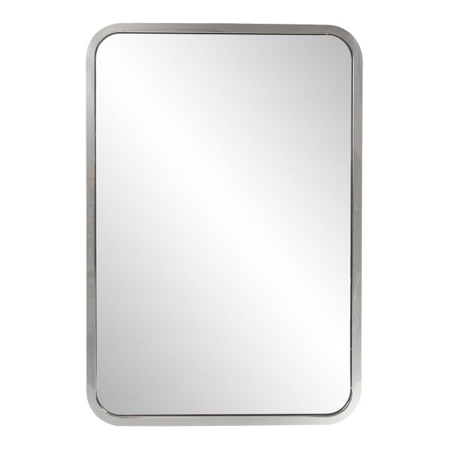 Simone Rectangular Stainless Steel Mirror For Sale