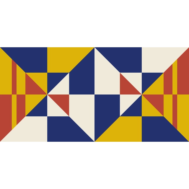 "Modern Nautical Blue Block B" Geometric Fine Art Print by Melinda Cox 16" X 16" For Sale In Providence - Image 6 of 6