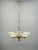 Art Deco Nickel Chandelier with Champagne Glass Shades, 1930s For Sale - Image 13 of 15