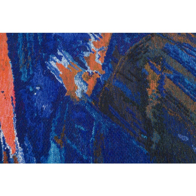 1970s Signed Vintage Swedish Tapestry “Spring by the Sea” by Rug & Kilim, 1975 For Sale - Image 5 of 9