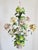 Shabby Chic Vintage Italian Handpainted Foral Motif Tole Chandelier For Sale - Image 3 of 18