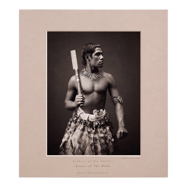 Atelier Aria Lumae Burton Brothers Samoa Portrait 1899 Restored Fine Art Gallery Board Print 20 X 24 on Archival Museum Grade Hahnemuhle Baryta Paper For Sale