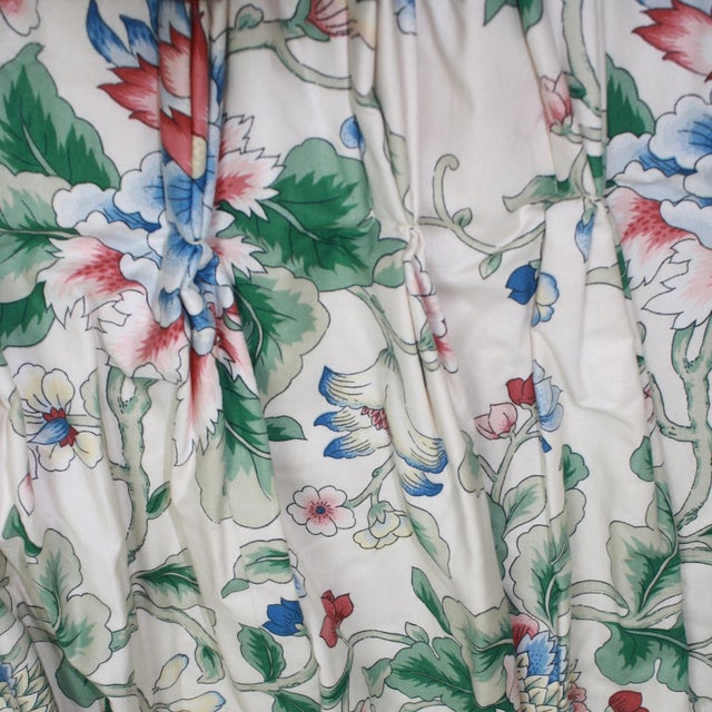 Mid 20th Century Vintage Floral Chintz Drapery Panel With Thermal Lining For Sale - Image 5 of 6
