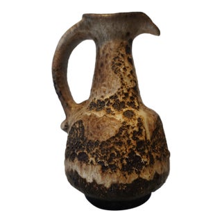 1970s West German Fat Lava Ceramic Jug, Small For Sale
