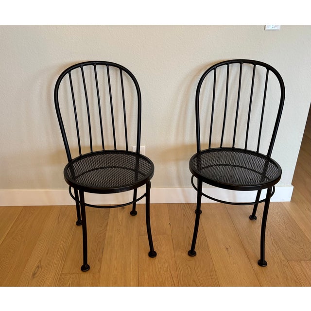 Vintage Woodward Wrought Iron Cafe Chairs - Set of 2 For Sale - Image 14 of 18