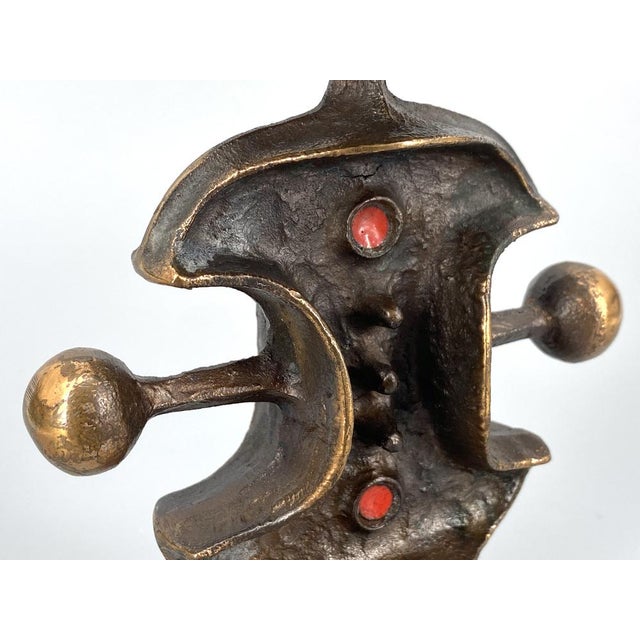 Candlestick Sculpture in Bronze from Zoltan Pap, Hungary, 1960s For Sale - Image 4 of 14