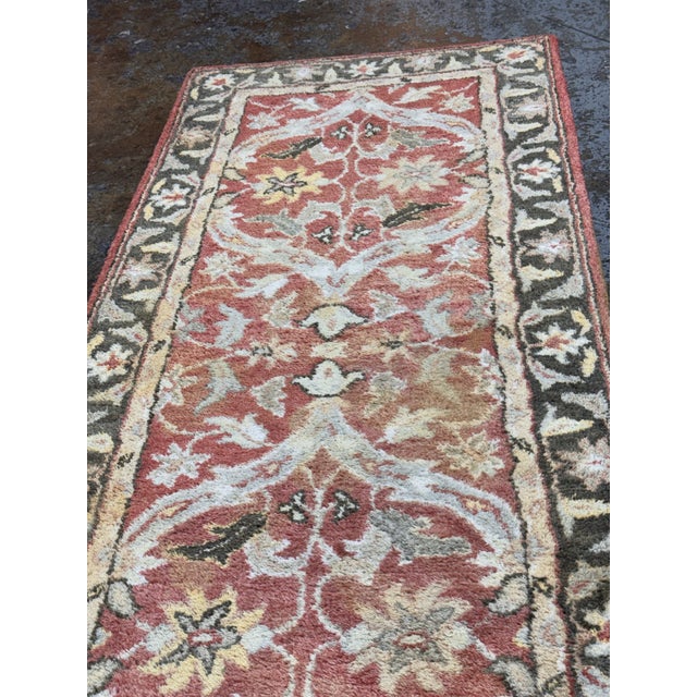 2ft 6in × 9ft 1in Traditional Floral Wool Runner Rug For Sale - Image 4 of 12