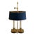 Mid 20th Century Brass Bouillotte Lamp With Adjustable Black Tole Shade For Sale