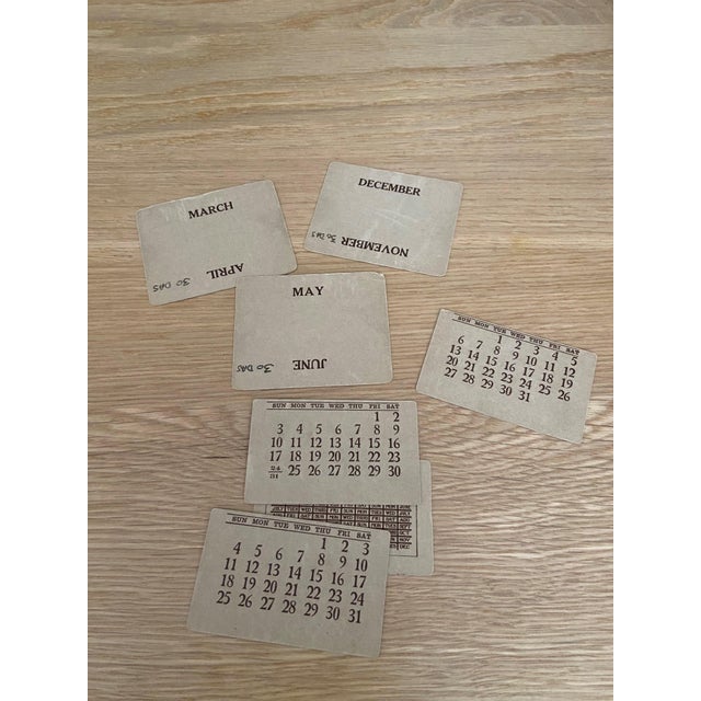 Brown Vintage Heintz Metal Art Shop Letter Holder With Perpetual Calendar and Letter Opener For Sale - Image 8 of 11