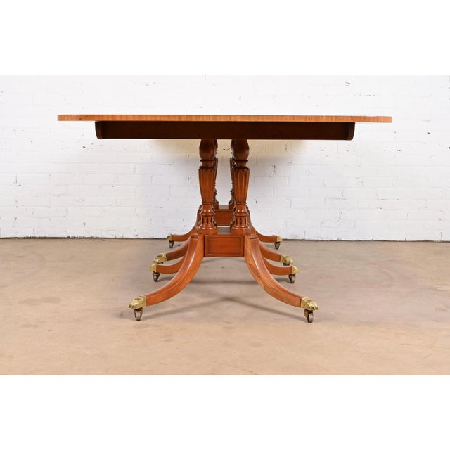 Baker Furniture Historic Charleston Mahogany Double Pedestal