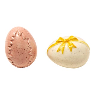 Mid 20th Century Ceramic Glazed Eggs- Set of 2 For Sale