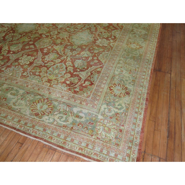 Red Zabihi Collection Oversize Antique Sultanabad Mahal Persian Carpet - 10'8" x 16'10" For Sale - Image 8 of 12