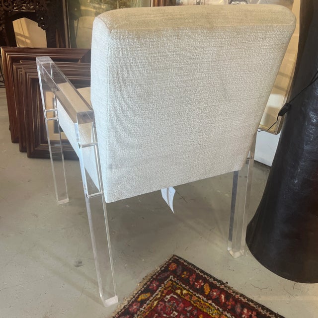 Vintage Contemporary Bernhardt Lucite Arm Chair For Sale - Image 11 of 12