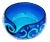 Boho Chic Handcrafted Deep Water Blue Ceramic Yarn Bowl For Sale