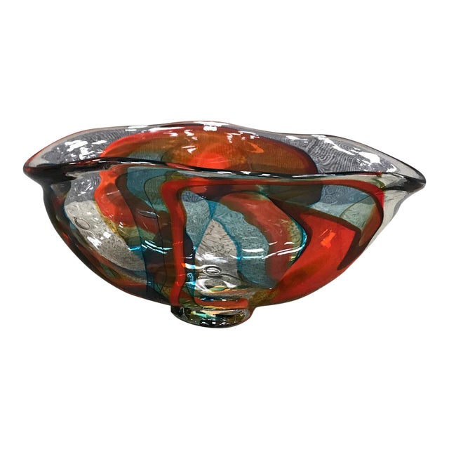 Multicolor Decorative Glass Bowl Chairish