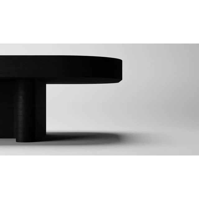 Contemporary Meco Table in Black Oak by Studio Rig for Collector For Sale - Image 3 of 5