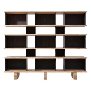Nuage Shelving Unit in Wood and Aluminium by Charlotte Perriand for Cassina For Sale
